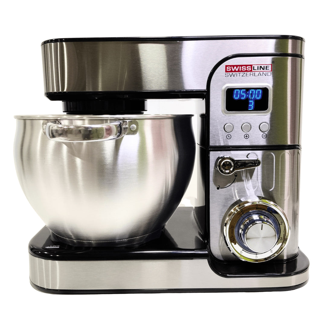 Amasadora Batidora Swiss Line/ 9 litros / 2800w Amasa, bate y mezcla / Pantalla LCD par velocidades y temporizador