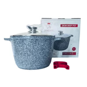 Olla profunda Revestimiento antiadherente Asas de silicona 28cm – 10L