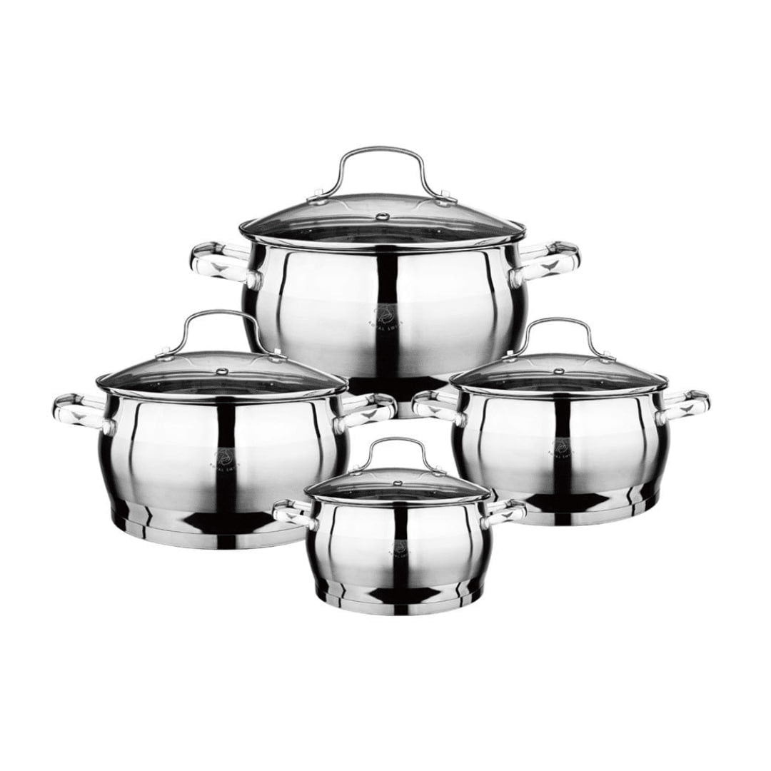 Juego de ollas Royal Swiss 8 piezas – acero inoxidable
