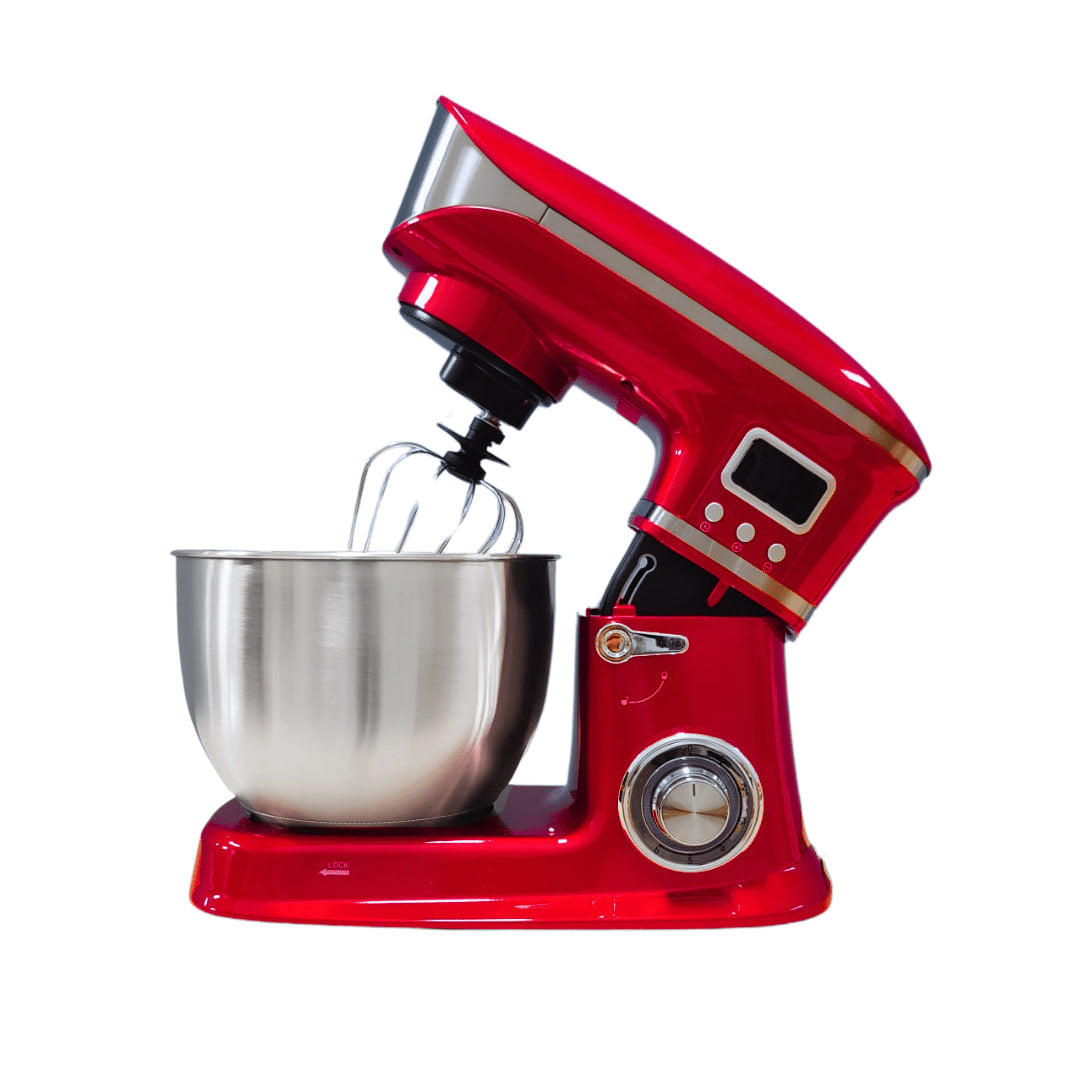Amasadora Batidora Eisenbach 8 Litros – 6 Velocidades, Bol de Acero Inoxidable, Potente Motor 2000W, Sistema Planetario, Pantalla LCD y Accesorios Incluidos.