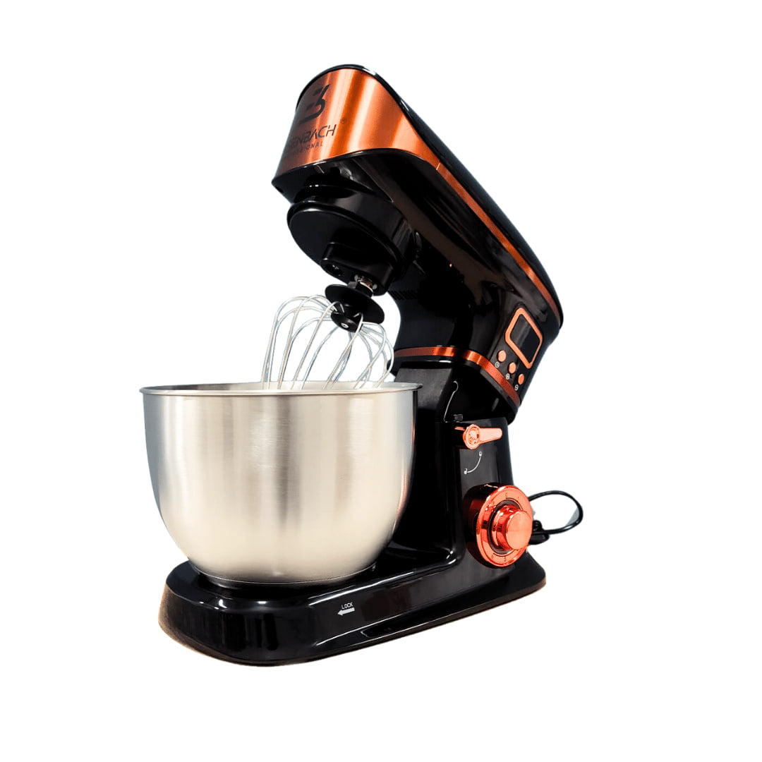 Amasadora Batidora Eisenbach 8 Litros – 6 Velocidades, Bol de Acero Inoxidable, Potente Motor 2000W, Sistema Planetario, Pantalla LCD y Accesorios Incluidos.