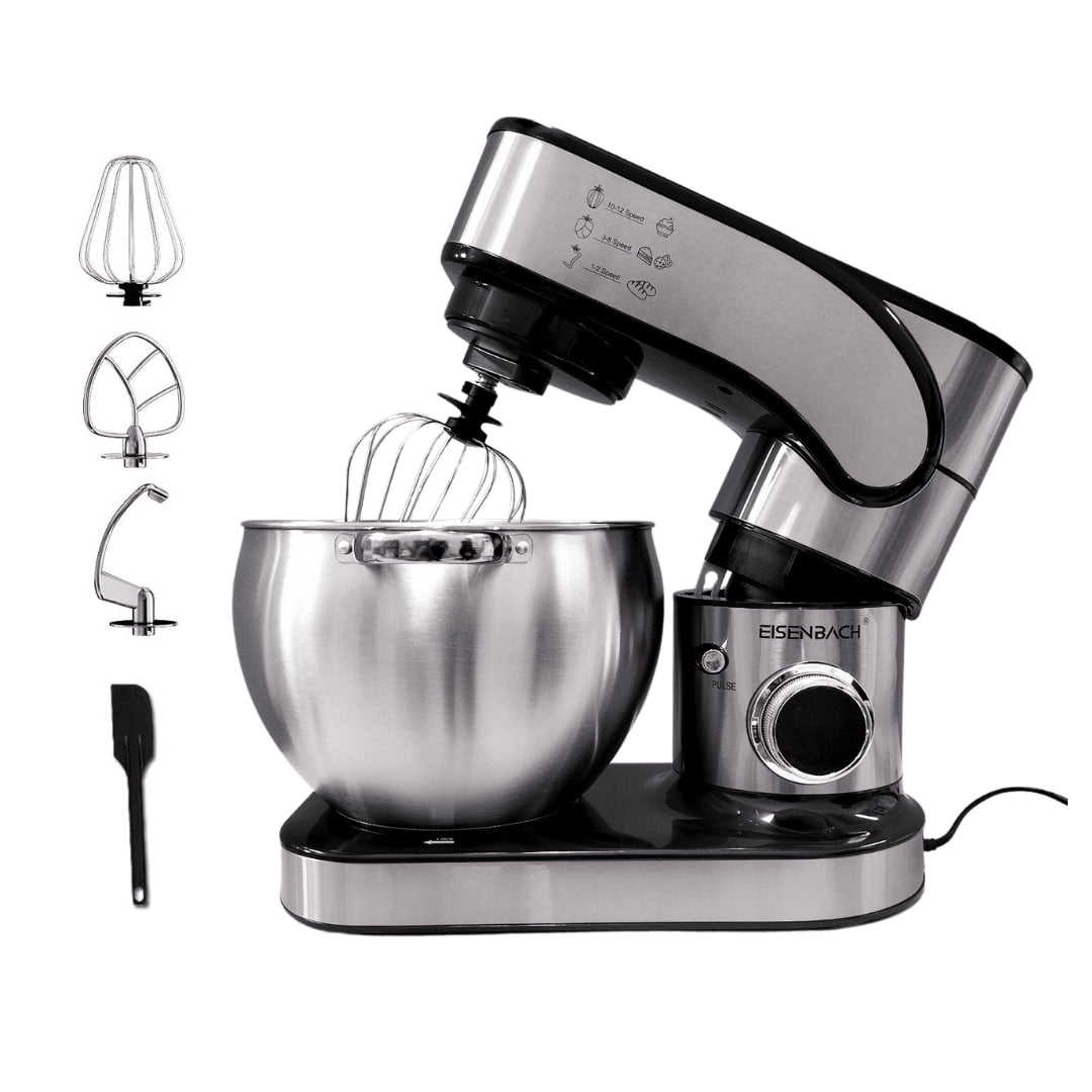 Amasadora Batidora Eisenbach 12 L – 12 Velocidades, Pantalla Táctil led, bol de 12L acero inoxidable, Potente Motor 2800W y Accesorios Incluidos.