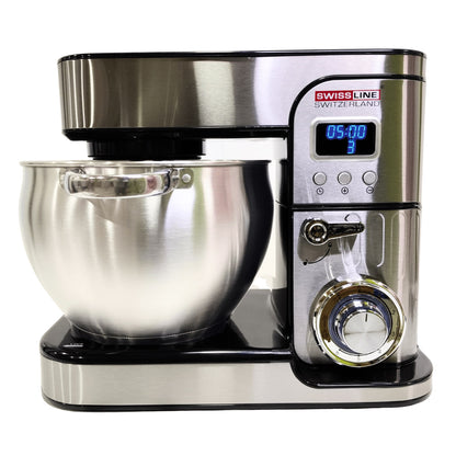 Amasadora Batidora Swiss Line/ 9 litros / 2800w Amasa, bate y mezcla / Pantalla LCD par velocidades y temporizador