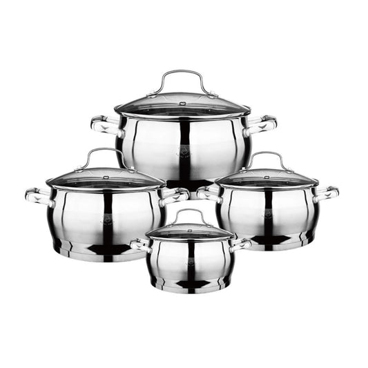 Juego de ollas Royal Swiss 8 piezas – acero inoxidable