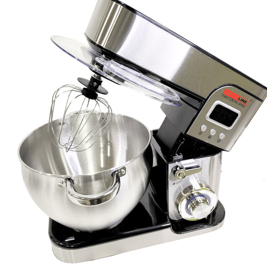 Amasadora Batidora Swiss Line/ 9 litros / 2800w Amasa, bate y mezcla / Pantalla LCD par velocidades y temporizador