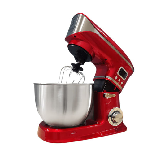 Amasadora Batidora Eisenbach 8 Litros – 6 Velocidades, Bol de Acero Inoxidable, Potente Motor 2000W, Sistema Planetario, Pantalla LCD y Accesorios Incluidos.